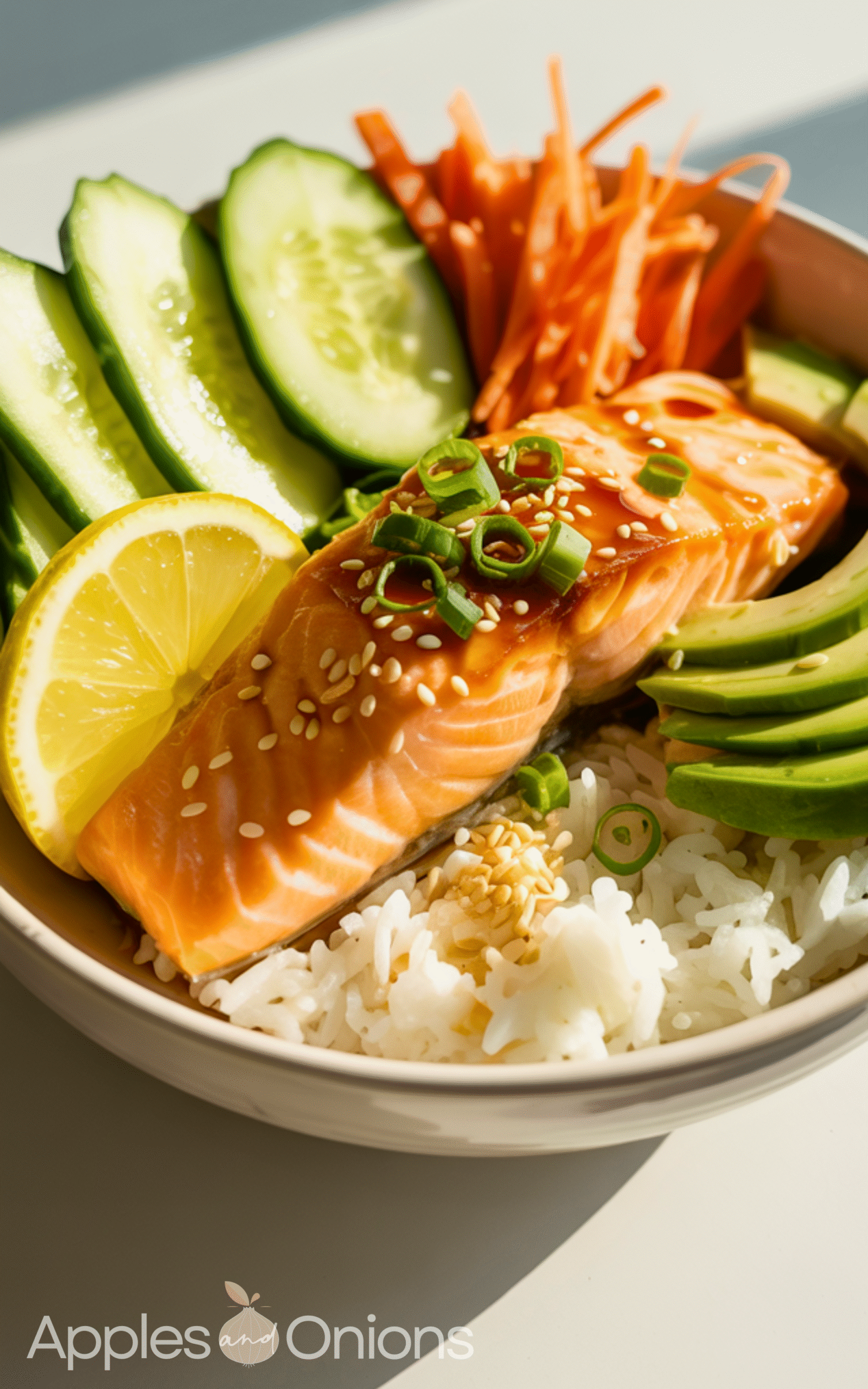 Delicious Crispy Salmon and Rice Bowl