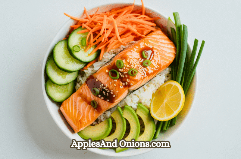 Crispy Salmon and Rice Bowl