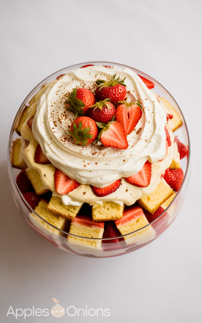 Easy Strawberry Trifle With Angel Food Cake