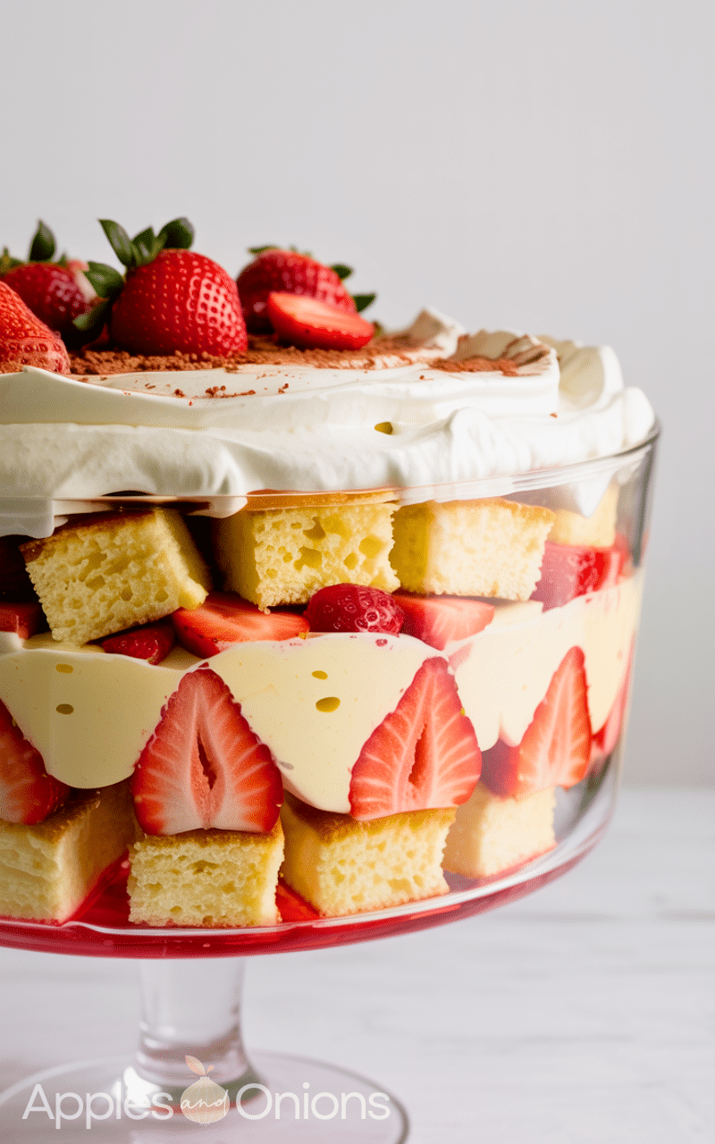 Easy Strawberry Trifle With Angel Food Cake