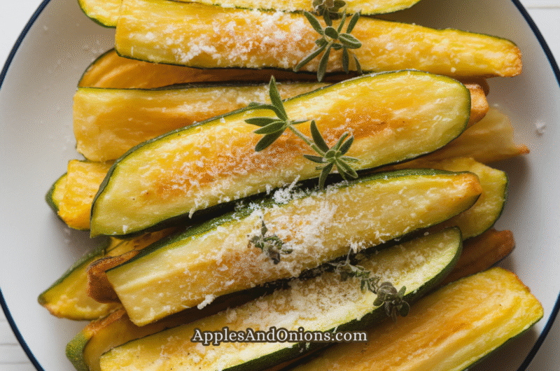 Crispy Air Fryer Zucchini Fries with Parmesan